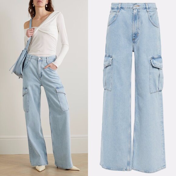 Agolde Minka Denim Cargo Pants Jeans Size 26 - Picture 2 of 13